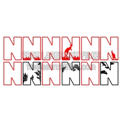 Decorative N Letter SVG, Laser Ready Alphabet Design