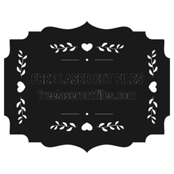 Elegant Save the Date Card Frame Laser Cut File