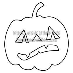 Halloween Pumpkin Face Laser Cut Template