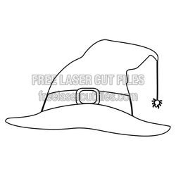 Halloween Witch Hat Laser Cut File, Ready to Cut Decor