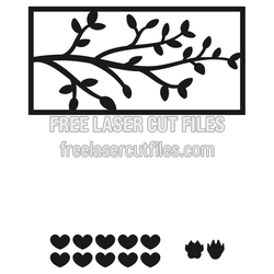 Layered Family Tree Photo Frame Laser Cut Design