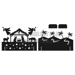 Nativity Christmas Scene Laser Cut Template, Ready to Cut