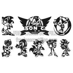 Sonic Character Cut File Set for Laser Cutting