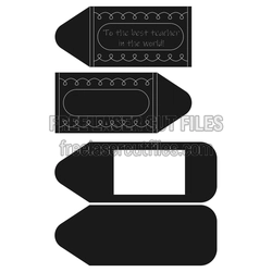 Teacher Gift Card Holder Ready to Cut Laser File