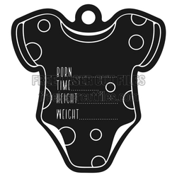 Baby Onesie Birth Announcement Sign, Laser Cut Template
