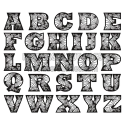 Decorative Alphabet Set for Laser Cutting, Ready to Cut