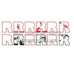 Decorative Split Letter R Laser Cut File, Ready to Cut