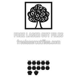 Family Tree Laser Cut Frame with Name Tags, Free Template
