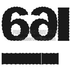 Free 3D Number 6 Laser Cut File, Ready to Cut