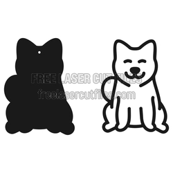 Free Gingerbread Cat Ornament Laser Cut File, Ready to Cut
