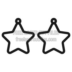 Free Star Earrings Laser Cut File, Ready to Cut Jewelry