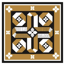Geometric Floral Quilt Panel Laser Cut Pattern