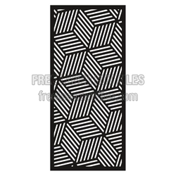 Geometric Striped Panel Laser Cut File, Modern Decor