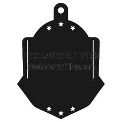 Laser Cut Medal Display Plaque with Star Cutouts