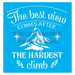 Mountain Quote Stencil Design, Ready to Cut for DIY Decor
