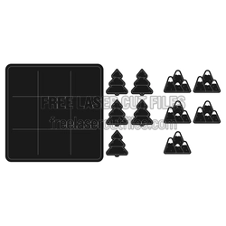 Mountain Tic-Tac-Toe Laser Cut Game File