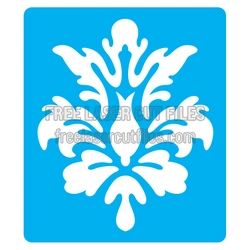Ornamental Peacock Stencil Design for Laser Cutting