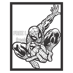 Spider-Man Style Superhero Wall Panel Laser Cut File