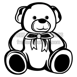 Teddy Bear Laser Cut File, Cute Nursery Decor Template