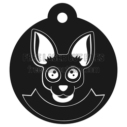Cute Chihuahua Dog Ornament Laser Cut File, Ready to Cut