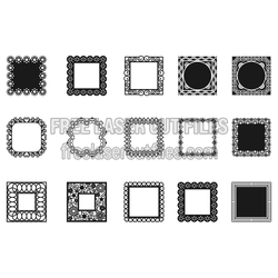 Decorative Openwork Photo Frame Set, Laser Cut Templates