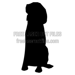 Dog Silhouette Ready to Cut Free Laser File