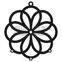 Dream Catcher Ornament Laser Cut File, Ready to Cut