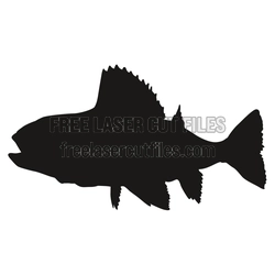 Fish Silhouette Laser Cut File for Craft Projects