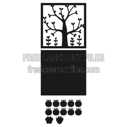 Free Family Tree Laser Cut File, Layered Photo Frame Design