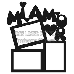 Mom Photo Frame Laser Cut File, Free Valentine Gift Idea