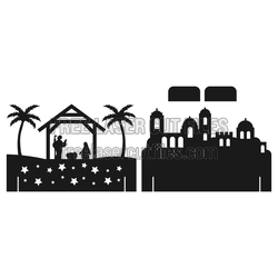Nativity Christmas Scene Laser Cut File, 3mm Ready to Cut