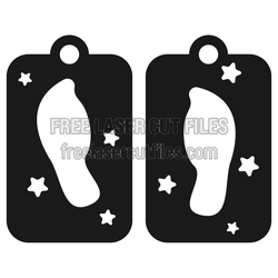 Santa Boot Stencil with Stars – Ready to Cut Template