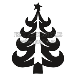 Stylized Christmas Tree Laser Cut File for Holiday Decor