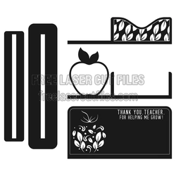Teacher Gift Card Holder with Apple Card Slot, Ready to Cut