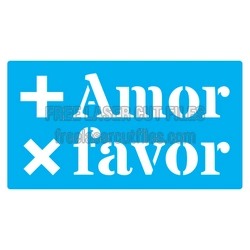 Amor and Favor Stencil Set for Laser Cutting