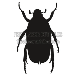 Beetle Silhouette Laser Cut File, Ready to Cut