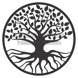 Circular Tree of Life Laser Cut File, Ready to Cut Decor