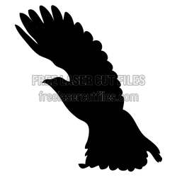 Flying Eagle Silhouette Laser Cut File, Ready to Cut