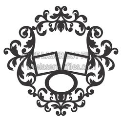 Ornate Double Photo Frame Laser Cut Design