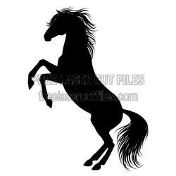 Rearing Horse Silhouette Laser Cut File, Ready to Cut