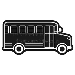 School Bus Laser Cut File, Ready to Cut Vehicle Design