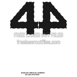 3D Number 4 Laser Cut File, Ready to Cut Display