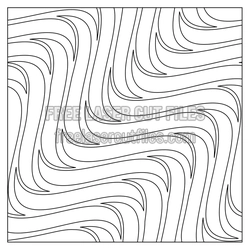 Abstract Geometric Wave Panel Laser Cut Design