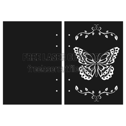 Butterfly Notebook Cover Laser Cut File, Ready to Cut