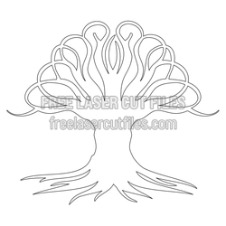 Celtic Tree Laser Cut File for Decorative Nature Art