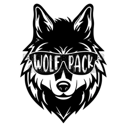 Cool Wolf with Sunglasses Laser Cut File, Ready to Cut