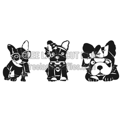 Cute Puppy Character Figures Laser Cut File Pack