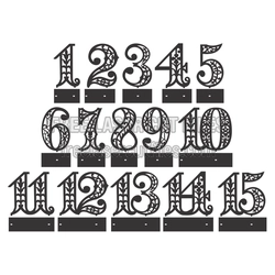 Decorative Base Numbers 0-9 Laser Cut Number Set