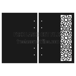 Laser Cut Notebook Cover with Floral Spine Design