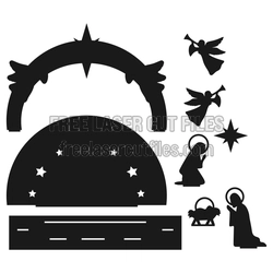 Nativity Scene Laser Cut File for 3mm Material